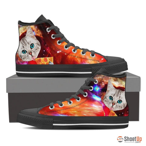 Cat PrintedWomen's High Top Canvas Shoe