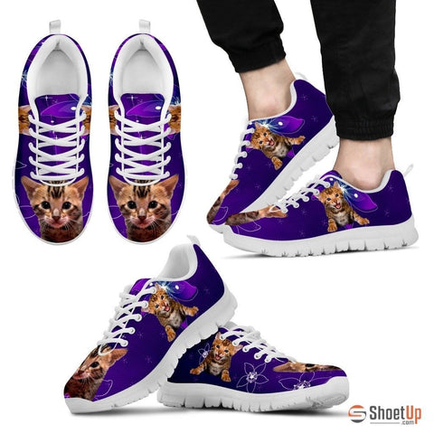 Lovely Bengal Cat Print Running Shoe For Men