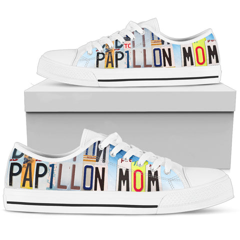 Cute Papillon Mom Low Top Canvas Shoes For Women