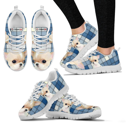 Chihuahua With 3D Blocks Print Running Shoes For Women