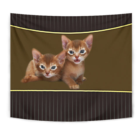 Abyssinian cat Print Tapestry