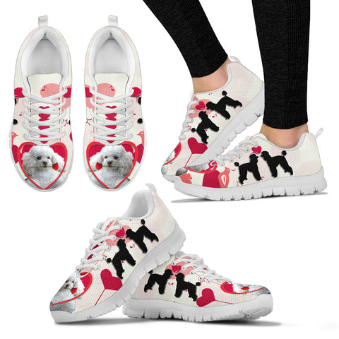 Valentine's Day Special Poodle Dog Print Running Shoes For Women