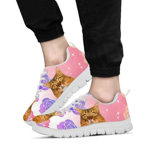 Cute Somali Cat Print Sneakers