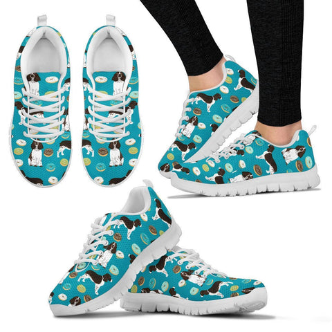 English Springer Spaniel Pattern Print Sneakers For Women Express Shipping