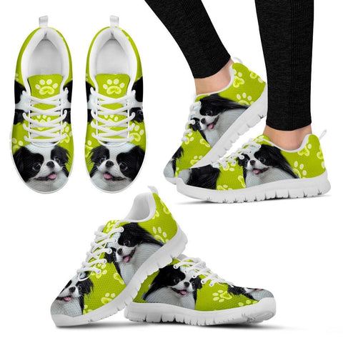 Paws Print Japanese Chin (Black/White) Running Shoes For WomenExpress Delivery