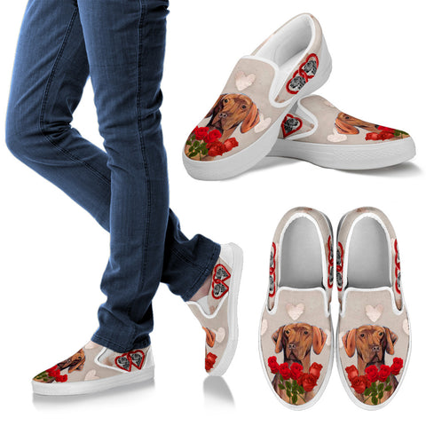 Valentine's Day SpecialVizsla Dog Print Slip Ons For Women