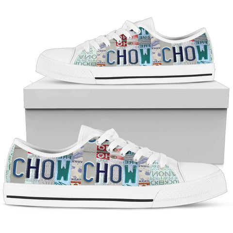 Amazing Chow Chow Mom Print Low Top Canvas Shoes For Women