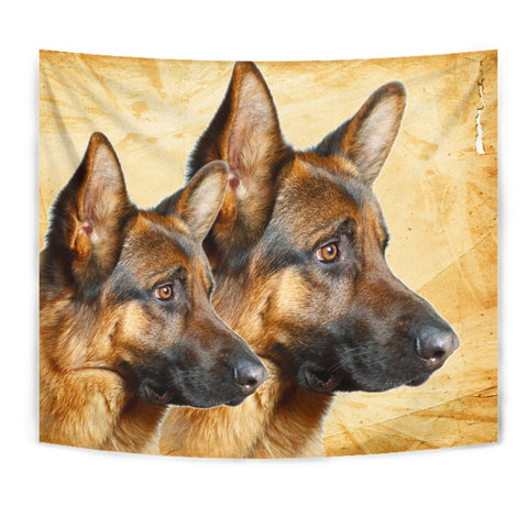 German Shepherd Yellow Print Tapestry