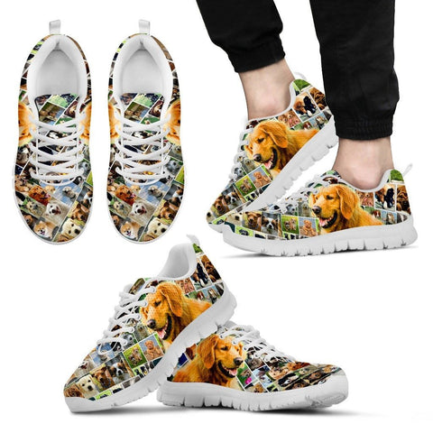 Lovely Golden Retriever PrintRunning Shoes For MenExpress Shipping