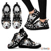 Dog Paws Print (Black/White) Running Shoes For Women