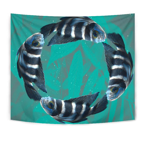 African Cichlid Fish Print Tapestry