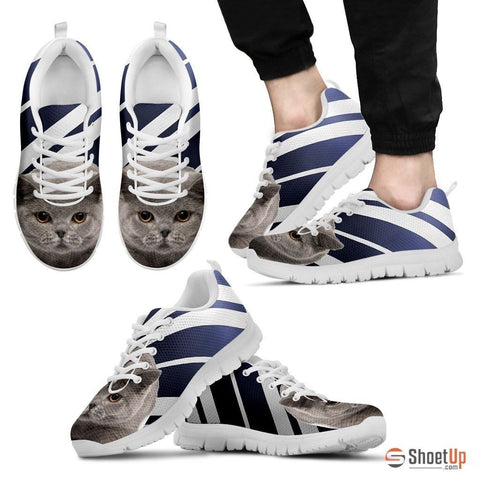 British Shorthair Cat Print Running Shoes For Men