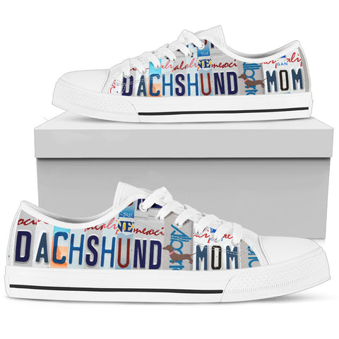 Dachshund Print Low Top Canvas Shoes For Women