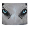 Siberian Husky Face Print Tapestry