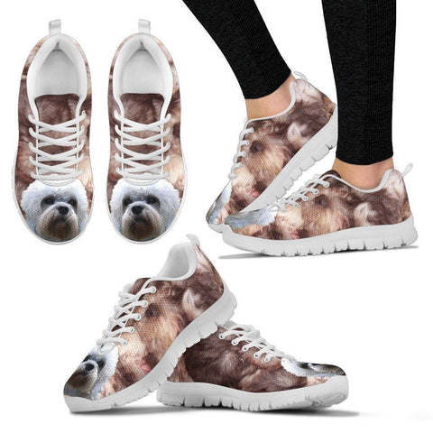 Customized Dog Print Running Shoes For WomenExpress Shipping Designed By Renard Vibeke