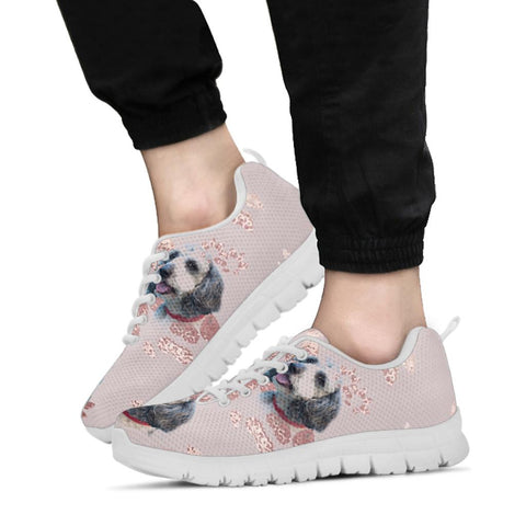 Cute Schnoodle Dog Print Sneakers
