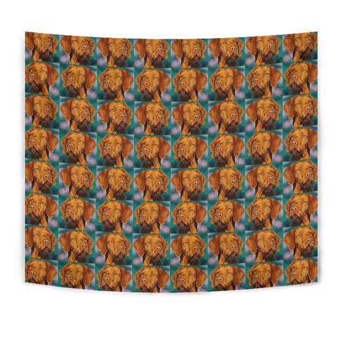 Wirehaired Vizsla Dog Art Print Tapestry