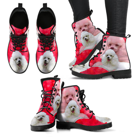 Valentine's Day SpecialToy Poodle Dog Print Boots For Women
