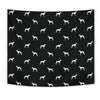 Whippet Dog Pattern Print Tapestry