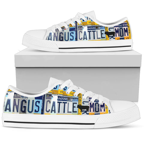 Women's Low Top Canvas Shoes For Angus cattle Mom