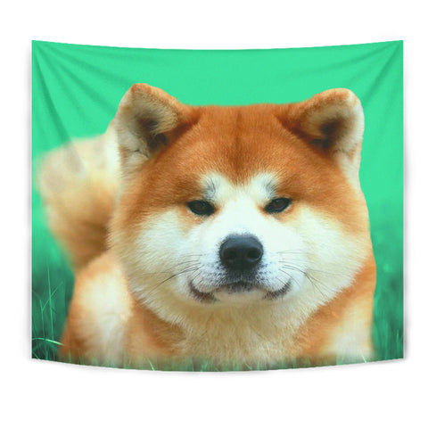 Cute Akita Dog Print Tapestry