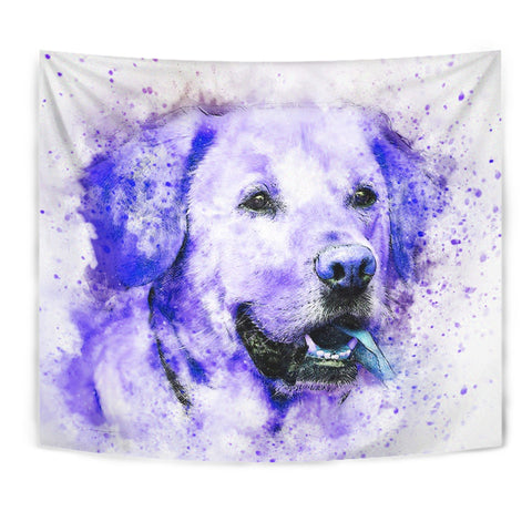 Labrador Dog Watercolor Art Print Tapestry