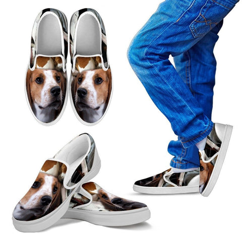 Treeing Walker Coonhound Print Slip Ons For Kids Express Shipping