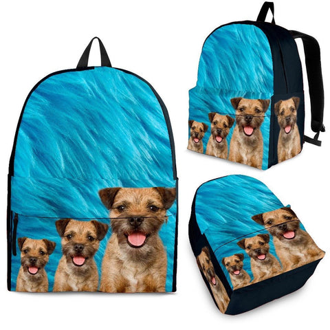 Border Terrier Print Backpack Express Shipping