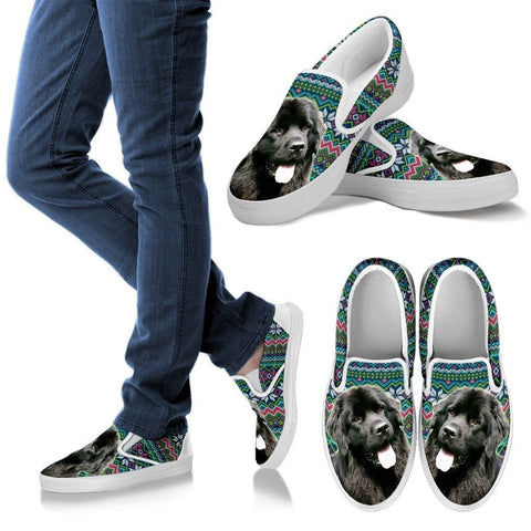 Newfoundland Dog Print Slip Ons For WomenExpress Shipping