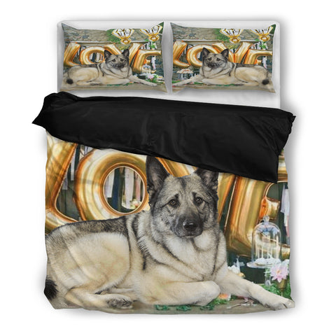Norwegian Elkhound Love Print Bedding Set