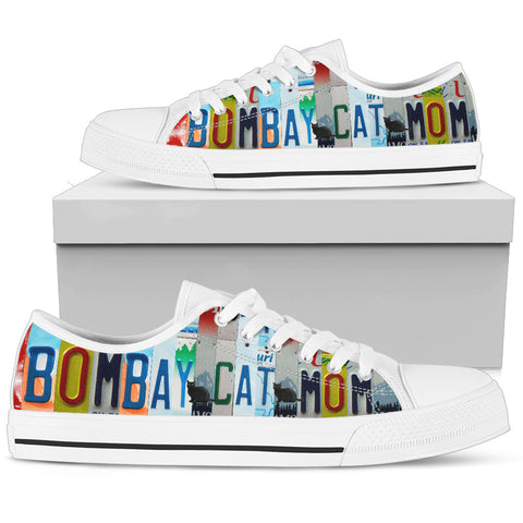 Bombay Cat Print Low Top Canvas Shoes for Women