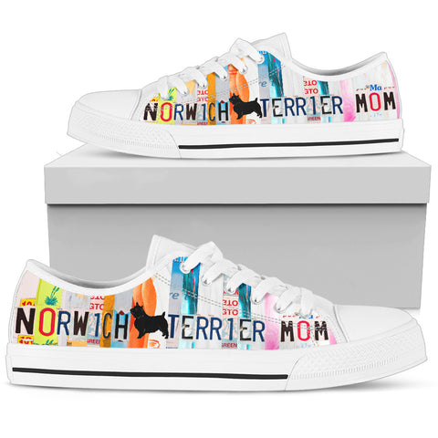 Norwich Terrier Mom Print Low Top Canvas Shoes for Women