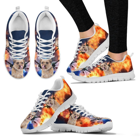 'Hero' Border Terrier Dog Print Running Shoes For Women