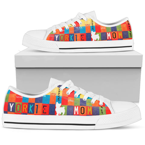 Women's Low Top Canvas Shoes For Yorkie Mom