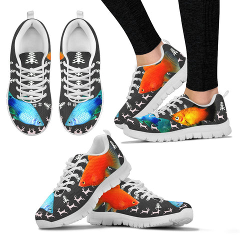 Platy Fish Print Christmas Running Shoes For Women