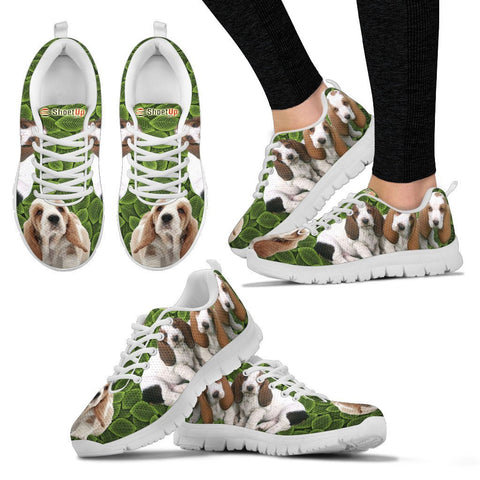 Basset Hound On GreenWomen's Running Shoes