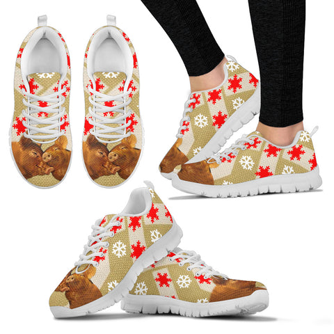 Duroc pig Print Christmas Running Shoes For Women
