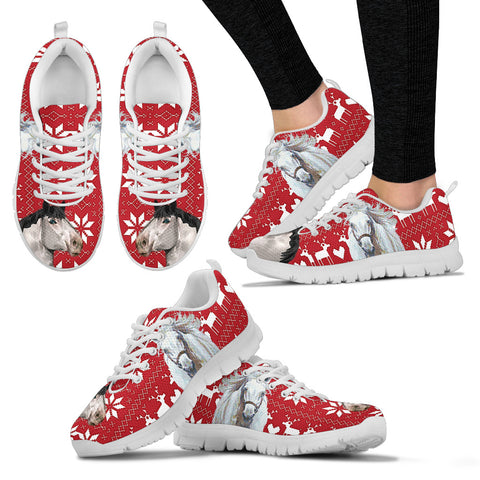 Percheron Horse Christmas Running Shoes For Women