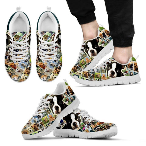 Lovely Boston Terrier Print Running Shoes For MenExpress Shipping