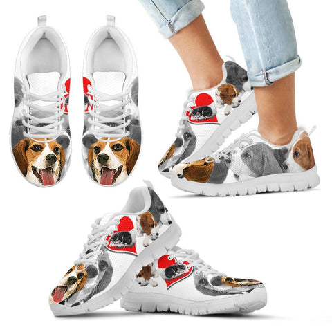 Beagle Dog Print Running Shoes For Kids