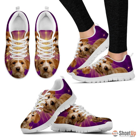 Basset Fauve de Bretagne Dog (White/Black) Running Shoes For Women