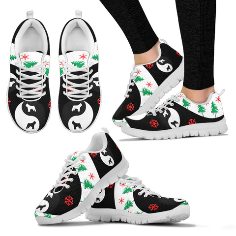 Bouvier des Flandres Dog Print Christmas Running Shoes For Women
