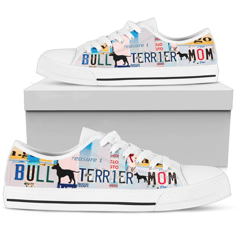 Bull Terrier Mom Print Low Top Canvas Shoes for Women