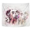 Dalmatian Dog Watercolor Art Print Tapestry