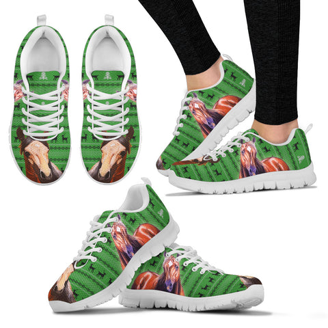 American Quarter Horse Print Christmas Running Shoes For Women