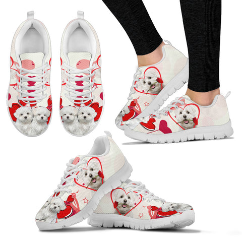 Valentine's Day Special Maltese Dog 2Print Running Shoes For Women