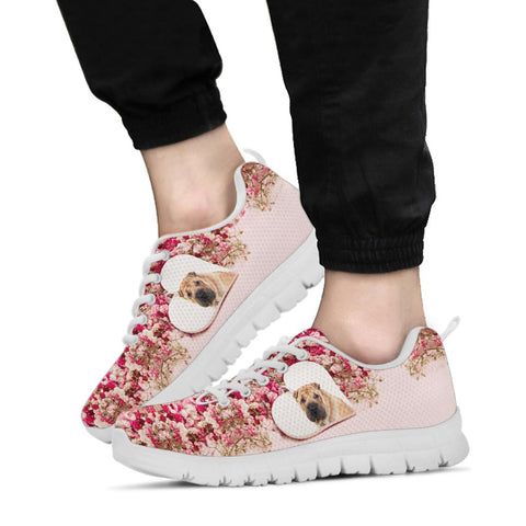 Shar Pei Dog Print Sneakers
