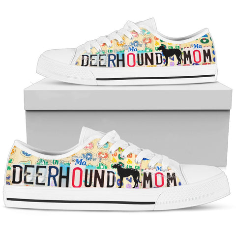 Deerhound Mom Print Low Top Canvas Shoes for Women