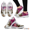 Cat Print Pink Running Shoe (Women)