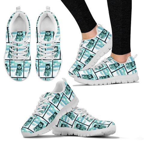 Alaskan Malamute Pattern Print Sneakers For Women Express Shipping